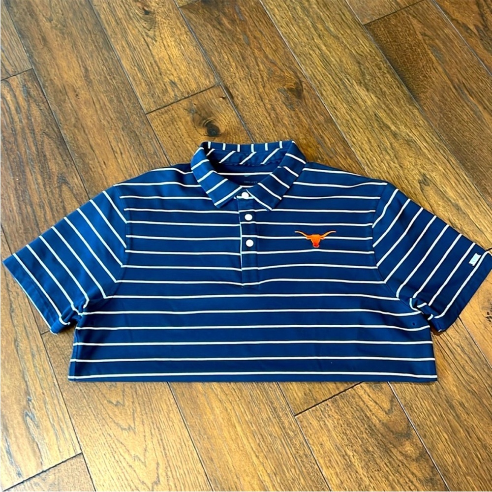 Nike Blue Striped Polo Shirt